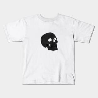 Screenprint Pixelated black Skull Kids T-Shirt